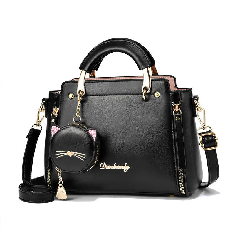 Trendige Damen-Handtasche aus Kunstleder mit Cartoon-Muster – Umhänge- & Schultertasche für den Alltag