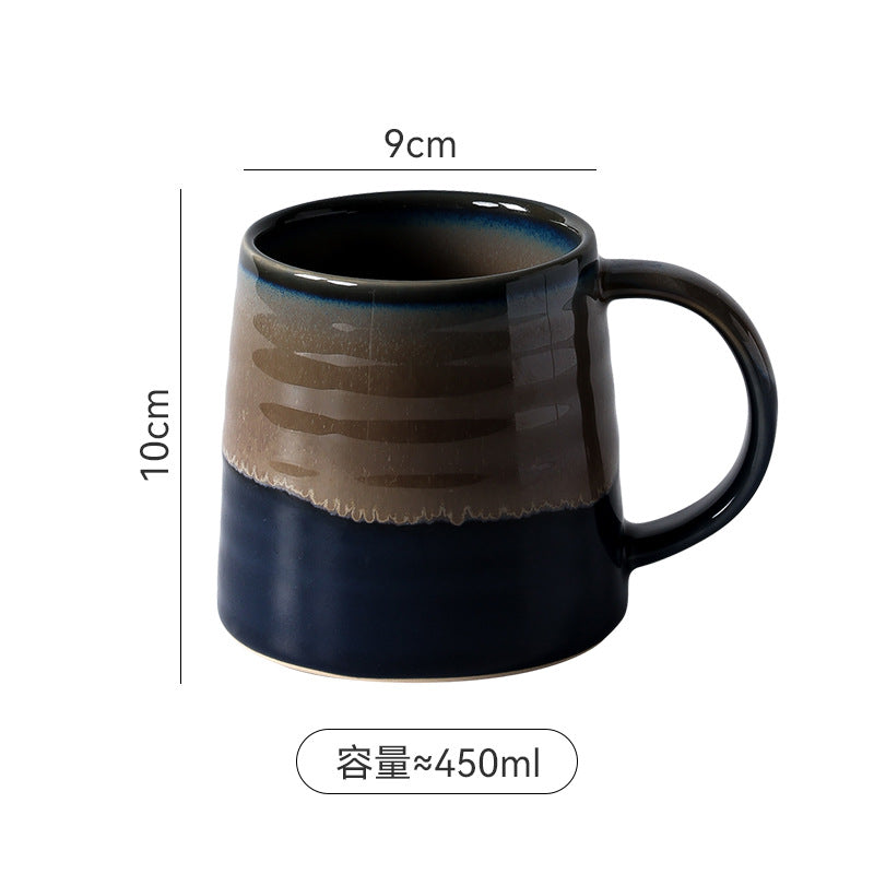 Kreative Retro-Tasse aus Keramik – schlichte Tasse für Frühstück, Milch, Haferbrei, Wasser oder Tee