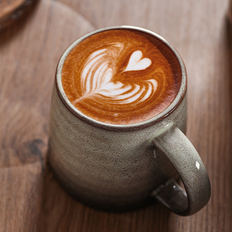 Kreative Retro-Tasse aus Keramik – schlichte Tasse für Frühstück, Milch, Haferbrei, Wasser oder Tee