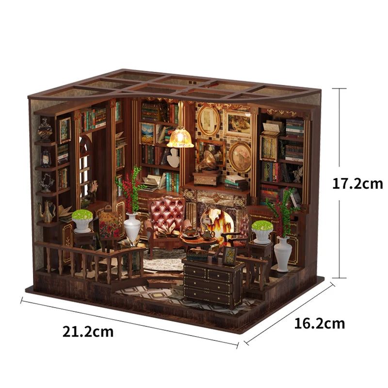 DIY Miniatur-Puppenhaus aus Holz – 3D-Bastelset mit Möbeln & Licht, Geschenkidee