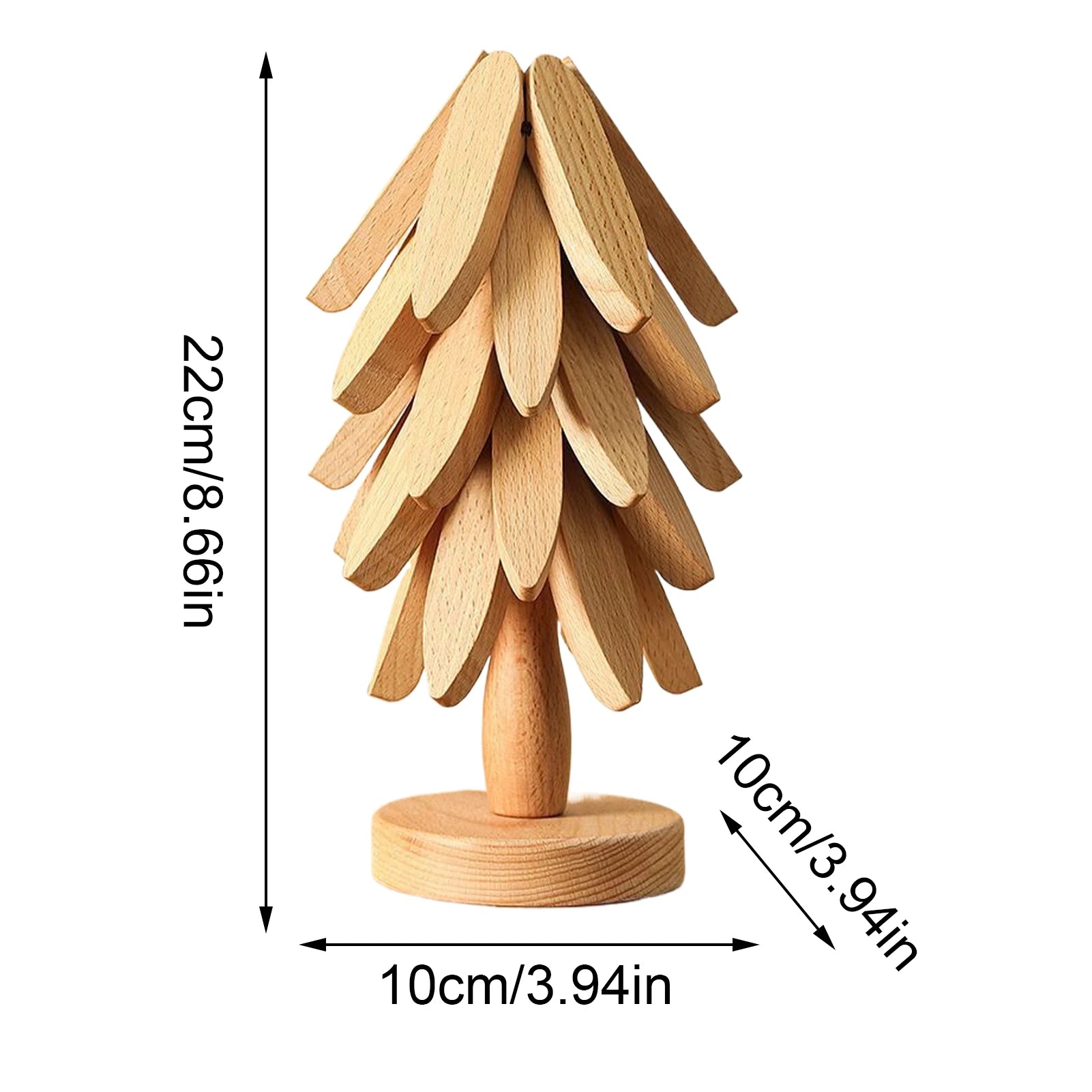 Holz-Topfuntersetzer Baum – 4er Set mit Halter | Hitzeschutz & Tischdeko