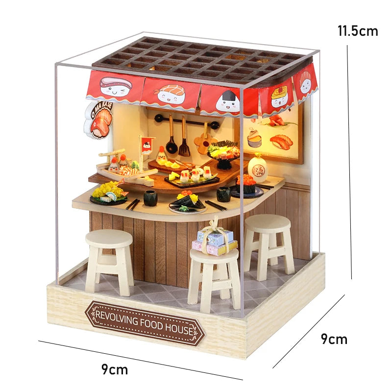 DIY Miniatur-Puppenhaus aus Holz – 3D-Bastelset mit Möbeln & Licht, Geschenkidee