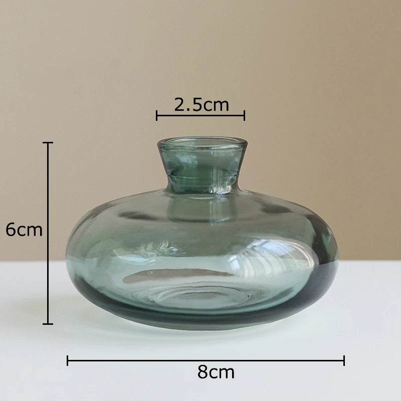 Minimalistische Glasvase – Transparente Tischdeko für Blumen & Pflanzen