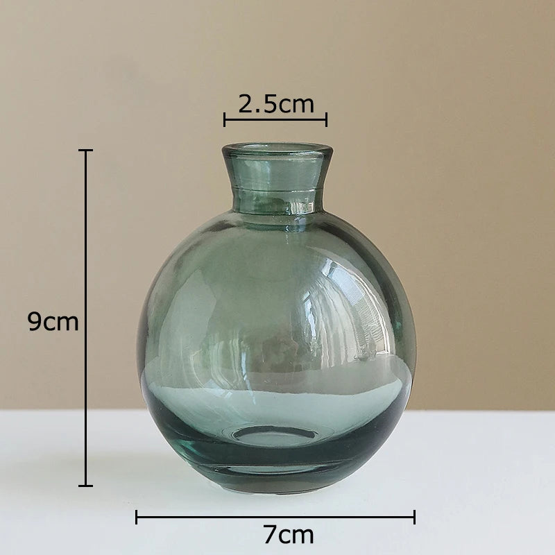 Minimalistische Glasvase – Transparente Tischdeko für Blumen & Pflanzen