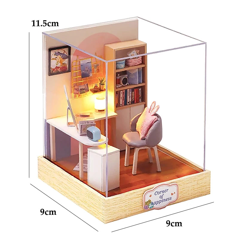 DIY Miniatur-Puppenhaus aus Holz – 3D-Bastelset mit Möbeln & Licht, Geschenkidee