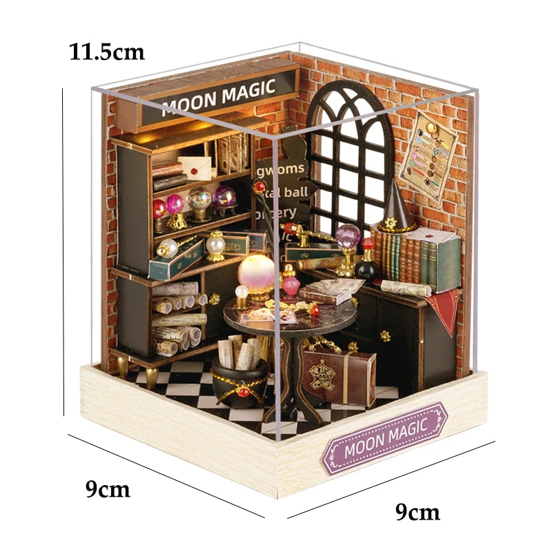 DIY Miniatur-Puppenhaus aus Holz – 3D-Bastelset mit Möbeln & Licht, Geschenkidee