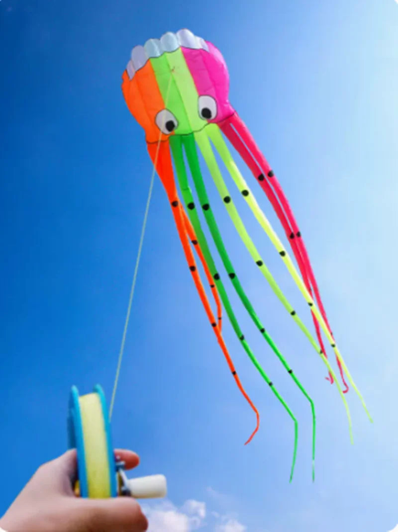 Oktopus-Drachen, Soft-Kites für Erwachsene, Profi-Winddrachen, aufblasbare Drachen, Gel-Blaster, Sporttasche aus Fallschirmstoff