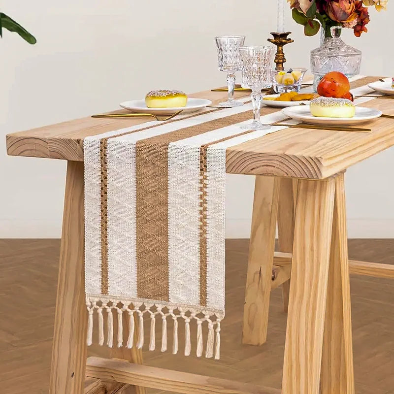 Boho Tischset – Tischläufer, Platzsets, Servietten & Ringe | 4/6/8er Set