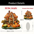 Acryl-Kürbishaus Deko – 2D Herbstdekoration für Kinderzimmer, Wohnzimmer & Büro