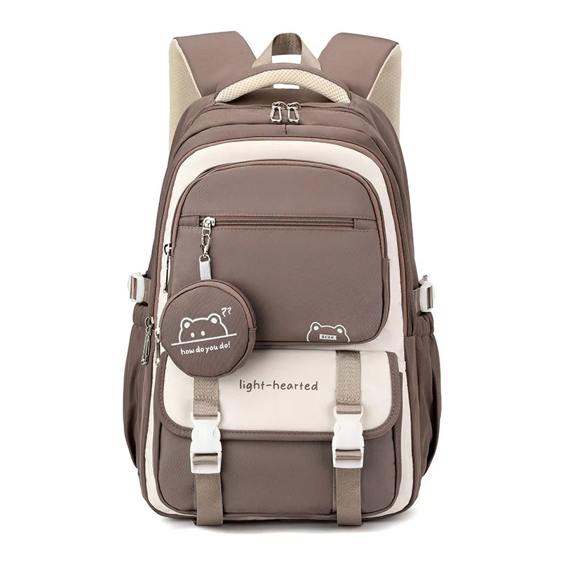 Modischer Schulrucksack für Mädchen – Laptop-Rucksack für Teenager, lässiger Reise- und Bücherrucksack, wasserdichte Schultasche für Kinder