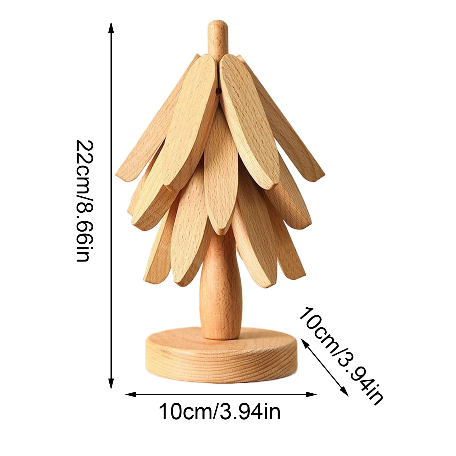 Holz-Topfuntersetzer Baum – 4er Set mit Halter | Hitzeschutz & Tischdeko