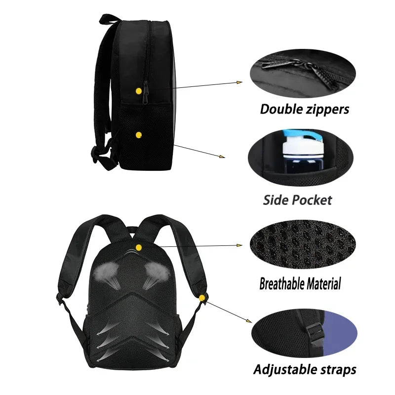 Niedlicher Potdemiel-Cartoon-Schulrucksack (Ball-Motiv) für Kinder – inklusive Lunchtasche und Federmäppchen – für Jungen und Mädchen – das perfekte Geschenk