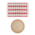 Handgemachte Boho Tischsets – Baumwolle, Jute & Wassergras geflochten | 1 Set