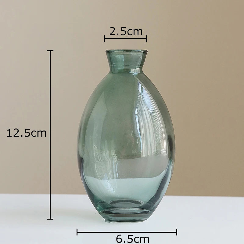Minimalistische Glasvase – Transparente Tischdeko für Blumen & Pflanzen
