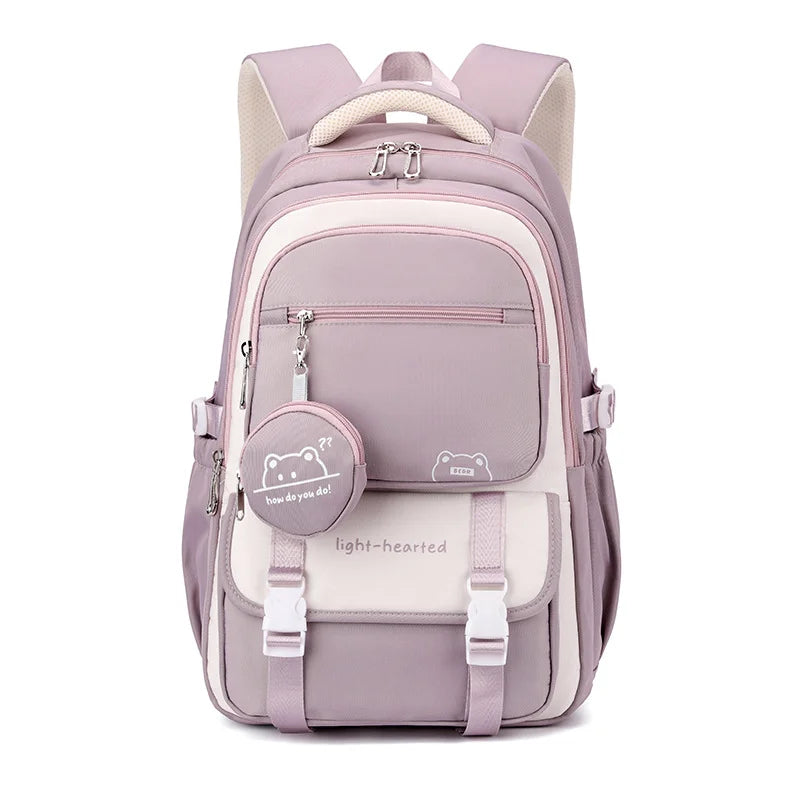 Modischer Schulrucksack für Mädchen – Laptop-Rucksack für Teenager, lässiger Reise- und Bücherrucksack, wasserdichte Schultasche für Kinder