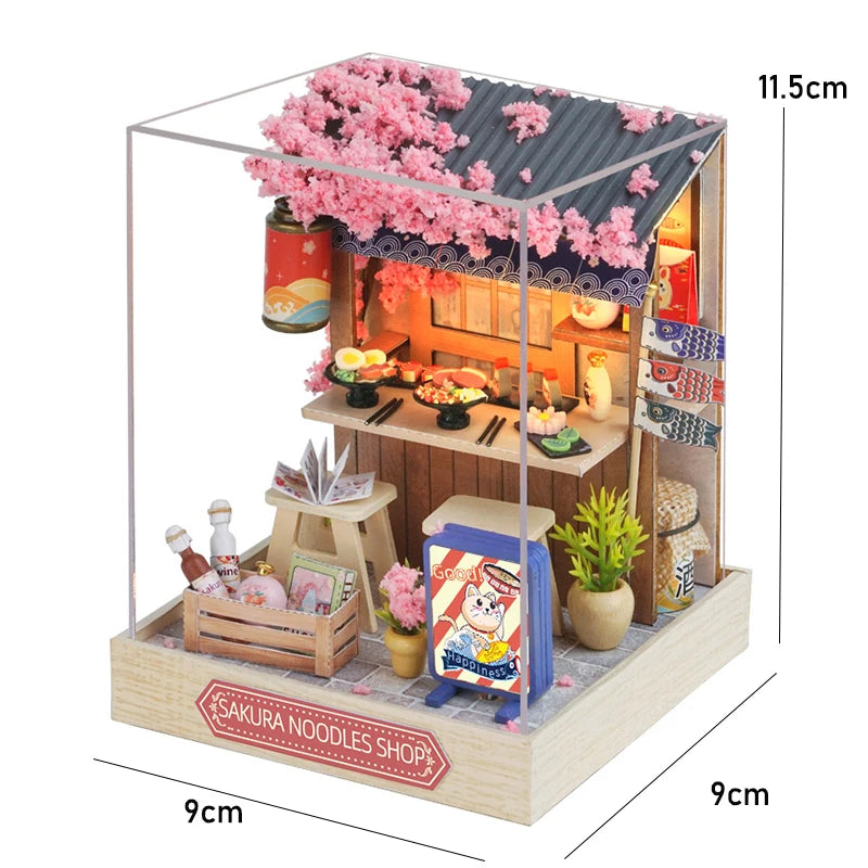 DIY Miniatur-Puppenhaus aus Holz – 3D-Bastelset mit Möbeln & Licht, Geschenkidee
