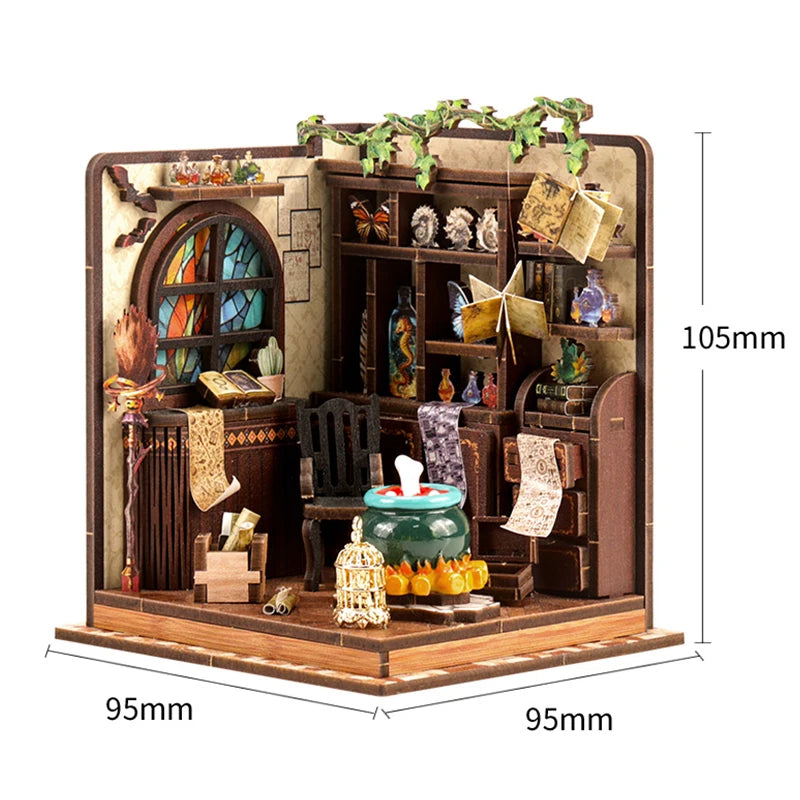 DIY Miniatur-Puppenhaus aus Holz – 3D-Bastelset mit Möbeln & Licht, Geschenkidee