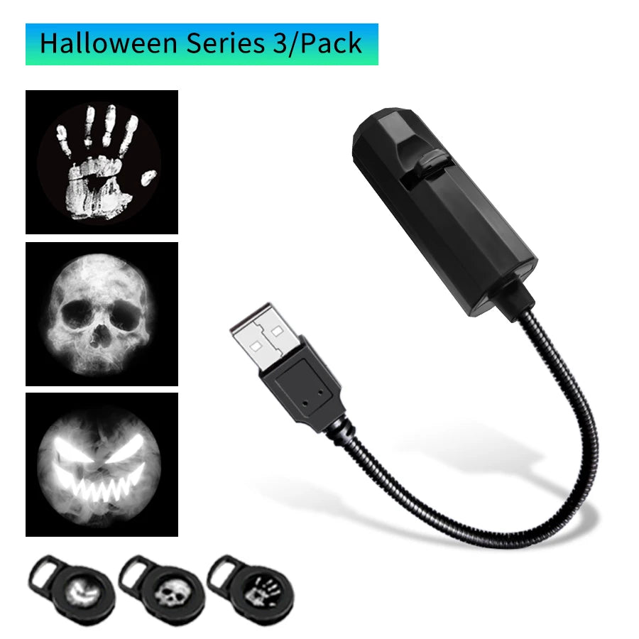 LED Projektor Nachtlicht – USB, Halloween & Weihnachten, Decken- & Wandprojektion