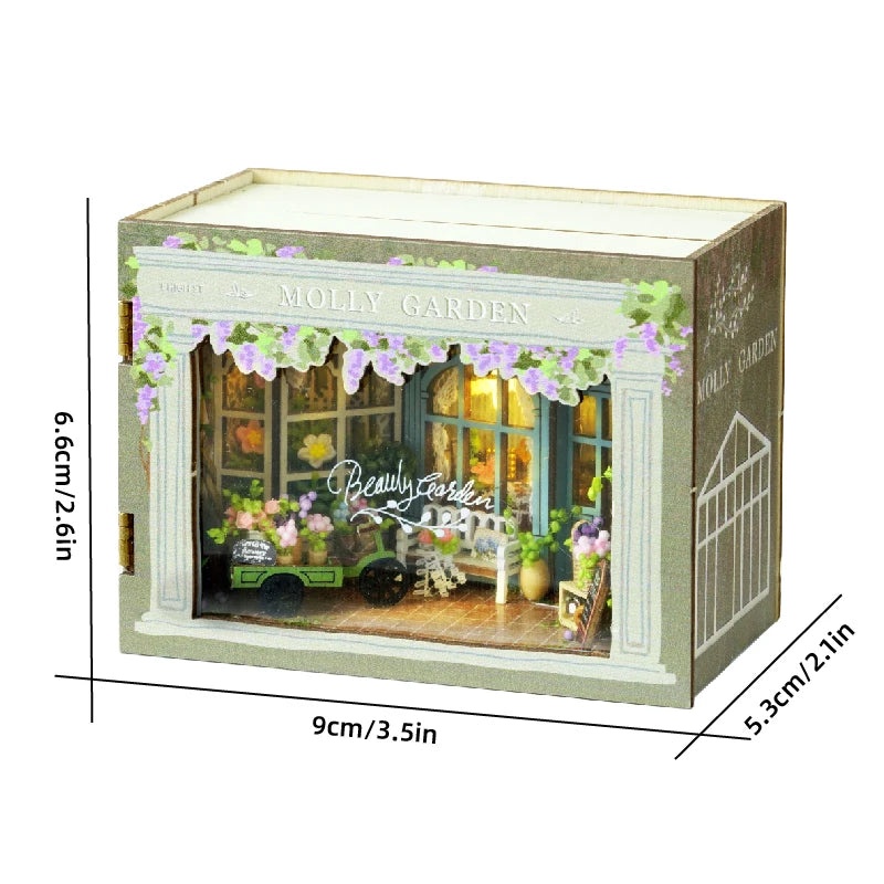DIY Miniatur-Puppenhaus aus Holz – 3D-Bastelset mit Möbeln & Licht, Geschenkidee