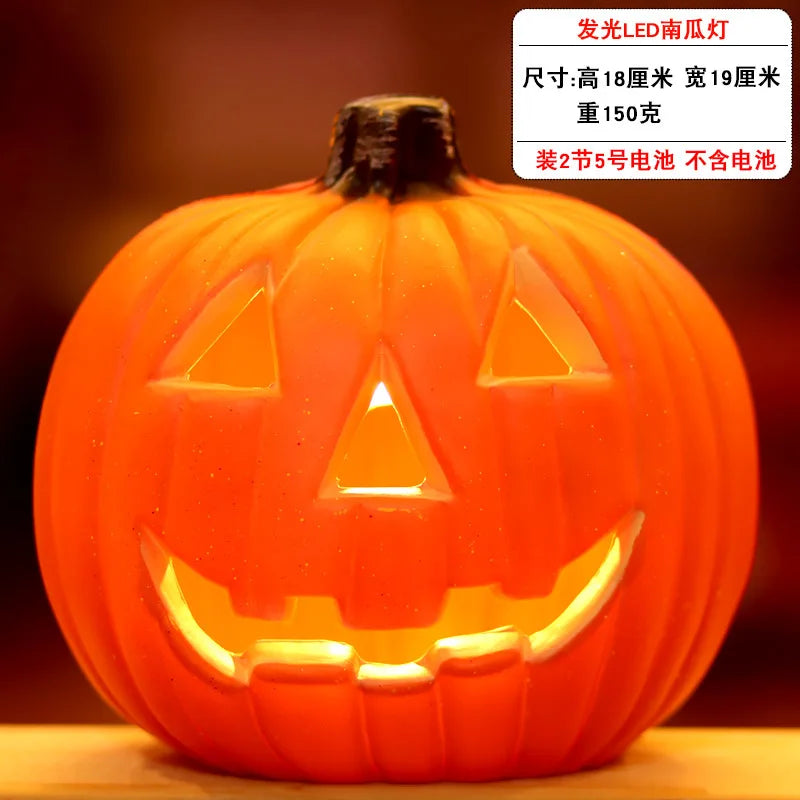 Halloween Kürbis Laterne – Leuchtende Deko für Innen & Außen, batteriebetrieben