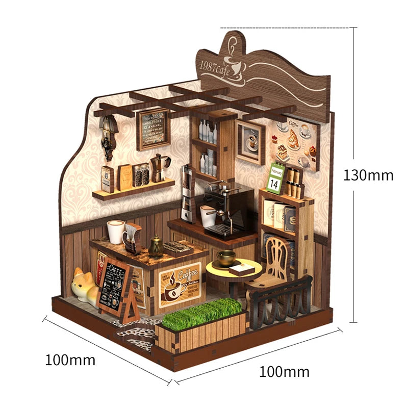 DIY Miniatur-Puppenhaus aus Holz – 3D-Bastelset mit Möbeln & Licht, Geschenkidee
