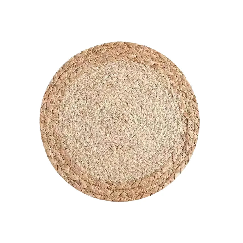 Handgemachte Boho Tischsets – Baumwolle, Jute & Wassergras geflochten | 1 Set