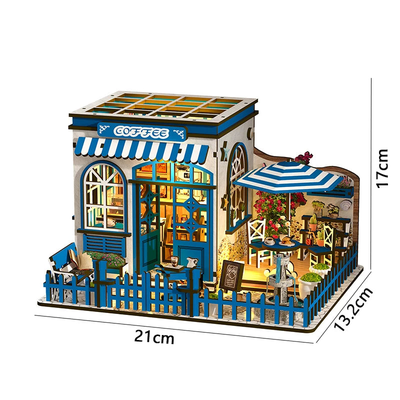 DIY Miniatur-Puppenhaus aus Holz – 3D-Bastelset mit Möbeln & Licht, Geschenkidee