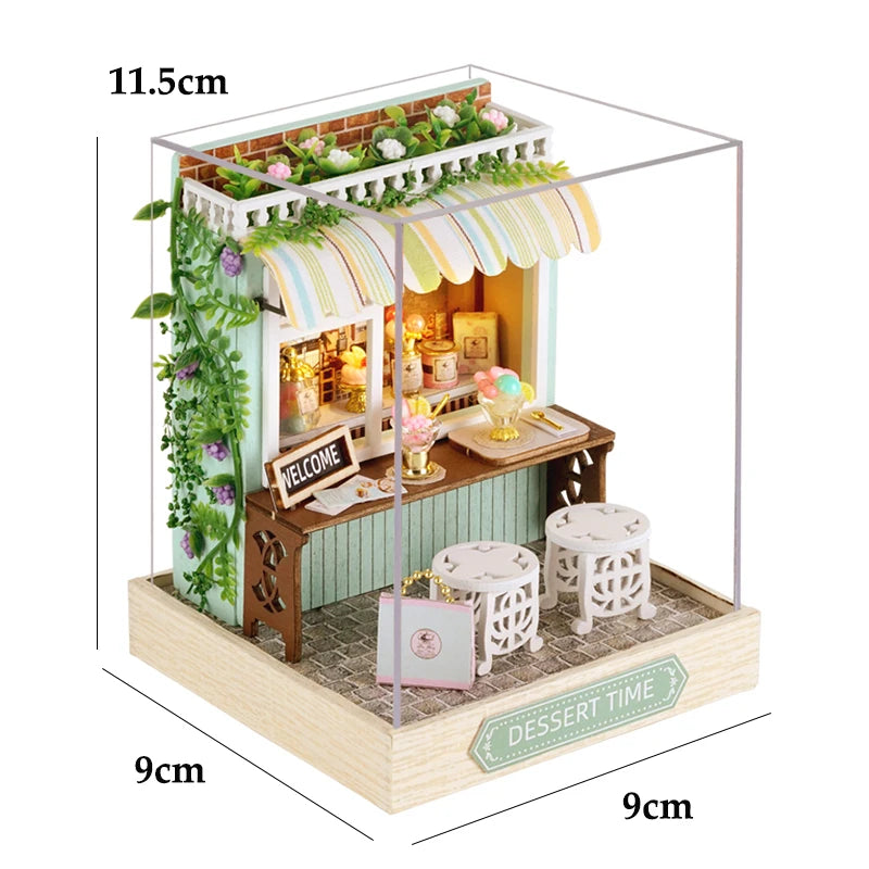 DIY Miniatur-Puppenhaus aus Holz – 3D-Bastelset mit Möbeln & Licht, Geschenkidee