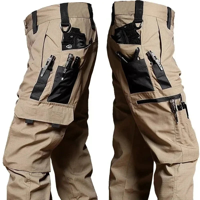 Arbeitshose für Herren – wasserdichte Outdoor-Cargohose mit vielen Taschen für Frühling & Herbst – Arbeits- und Wanderhose
