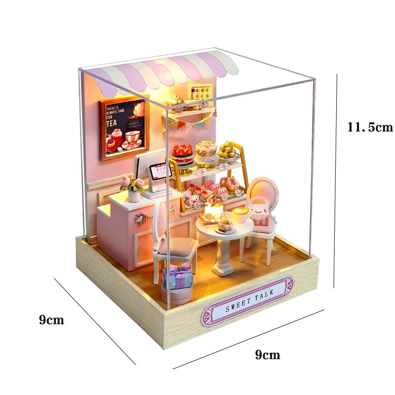 DIY Miniatur-Puppenhaus aus Holz – 3D-Bastelset mit Möbeln & Licht, Geschenkidee