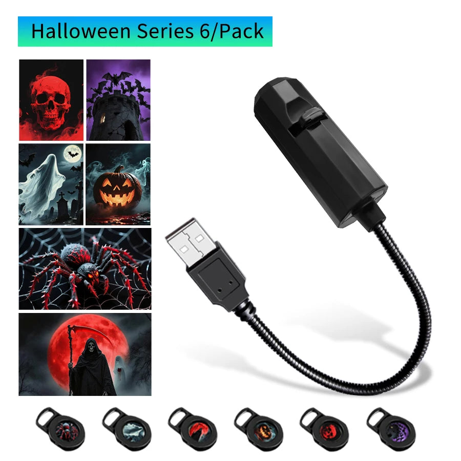 LED Projektor Nachtlicht – USB, Halloween & Weihnachten, Decken- & Wandprojektion